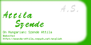 attila szende business card